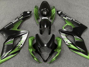 2005-2006 Matt Schwarz & Grün Suzuki GSXR 1000 Motorrad Verkleidung
