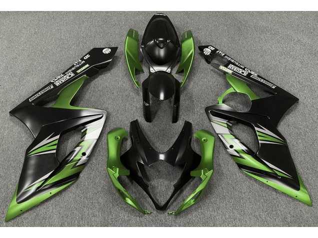 2005-2006 Matt Schwarz & Grün Suzuki GSXR 1000 Motorrad Verkleidung