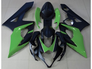 2005-2006 Matt Schwarz & Grün Suzuki GSXR 1000 Motorrad Verkleidung