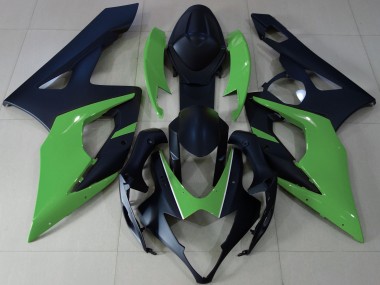 2005-2006 Matt Schwarz & Grün Suzuki GSXR 1000 Motorrad Verkleidung