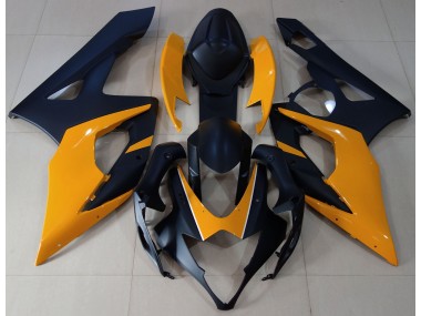 2005-2006 Matt Schwarz & Hellorange Suzuki GSXR 1000 Motorrad Verkleidung