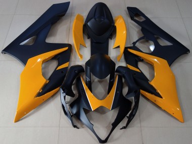 2005-2006 Matt Schwarz & Hellorange Suzuki GSXR 1000 Motorrad Verkleidung
