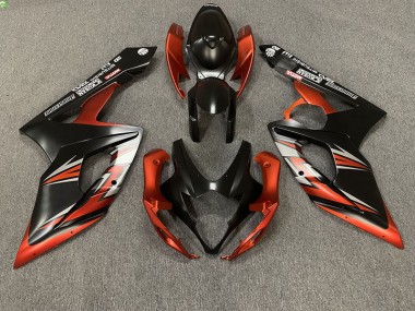 2005-2006 Matt Schwarz & Orange Suzuki GSXR 1000 Motorrad Verkleidung