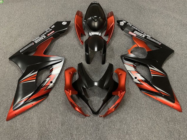 2005-2006 Matt Schwarz & Orange Suzuki GSXR 1000 Motorrad Verkleidung