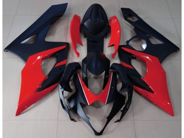 2005-2006 Matt Schwarz & Rot Suzuki GSXR 1000 Motorrad Verkleidung
