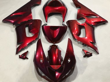 2005-2006 Metallic Rot Kawasaki ZX6R Motorrad Verkleidung