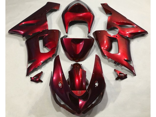 2005-2006 Metallic Rot Kawasaki ZX6R Motorrad Verkleidung