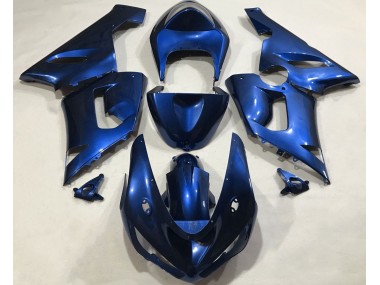 2005-2006 Metallicblau Kawasaki ZX6R Motorrad Verkleidung