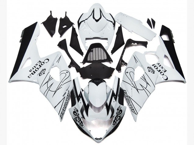 2005-2006 OEM Weißer Corona-Stil Suzuki GSXR 1000 Motorrad Verkleidung