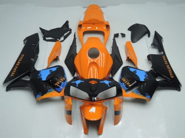 2005-2006 Orange & Schwarz Gespritzt Honda CBR600RR Motorrad Verkleidung