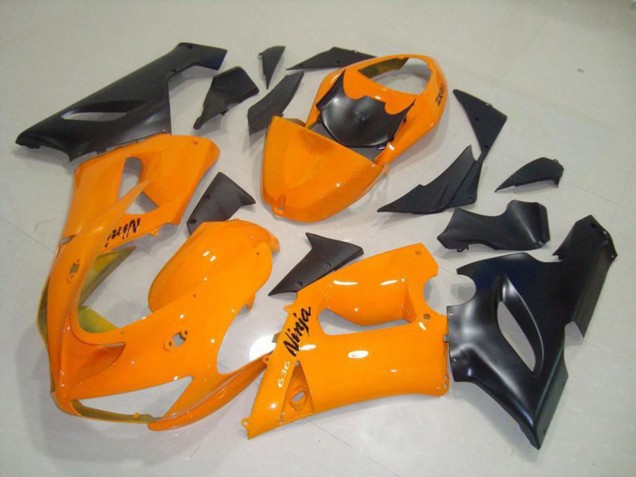 2005-2006 Orange-Schwarz Kawasaki ZX6R Motorrad Verkleidung 2005-2006 Orange-Schwarz Kawasaki ZX6R Motorrad Verkleidung