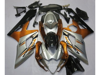 2005-2006 Orange Silber & Schwarz Suzuki GSXR 1000 Motorrad Verkleidung