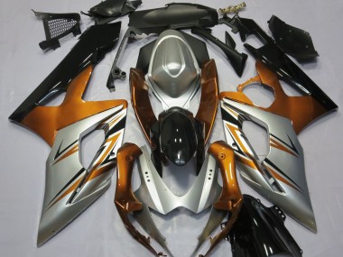 2005-2006 Orange Silber & Schwarz Suzuki GSXR 1000 Motorrad Verkleidung