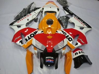 2005-2006 Weiß Repsol Honda CBR600RR Motorrad Verkleidung