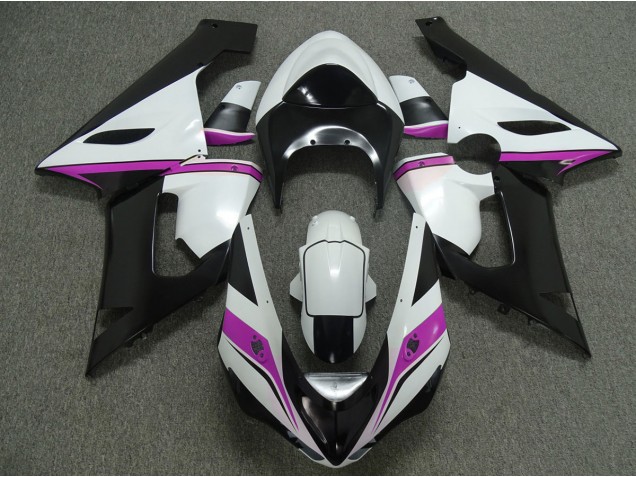 2005-2006 Rosa Weiß & Schwarz Kawasaki ZX6R Motorrad Verkleidung 2005-2006 Rosa Weiß & Schwarz Kawasaki ZX6R Motorrad Verkleidung