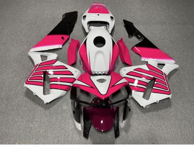 2005-2006 Rosa & Weiße Flügel Honda CBR600RR Motorrad Verkleidung