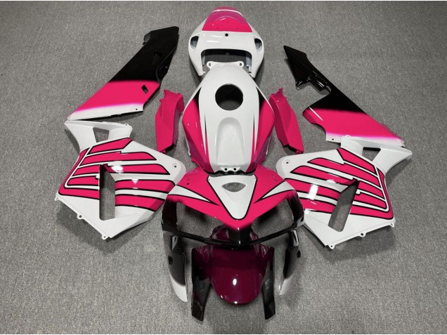2005-2006 Rosa & Weiße Flügel Honda CBR600RR Motorrad Verkleidung 2005-2006 Rosa & Weiße Flügel Honda CBR600RR Motorrad Verkleidung