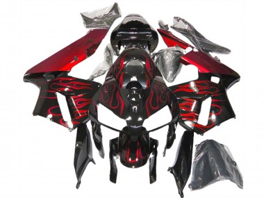 2005-2006 Rot Flamme Honda CBR600RR Motorrad Verkleidung