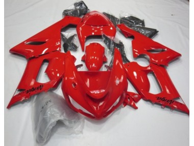 2005-2006 Rot Glanz Kawasaki ZX6R Motorrad Verkleidung
