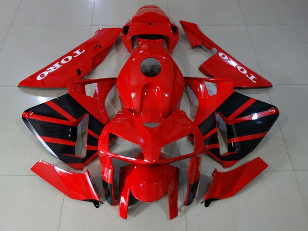 2005-2006 Rot Glänzend Honda CBR600RR Motorrad Verkleidung