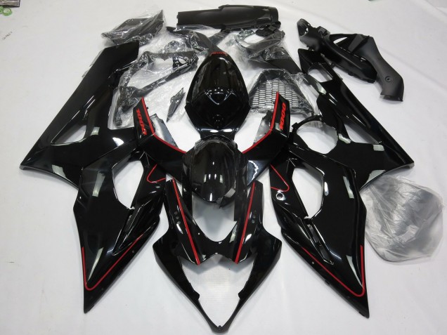 2005-2006 Rot Glänzend & Schwarz Suzuki GSXR 1000 Motorrad Verkleidung