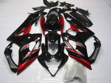 2005-2006 Rot & Schwarz Flare Suzuki GSXR 1000 Motorrad Verkleidung