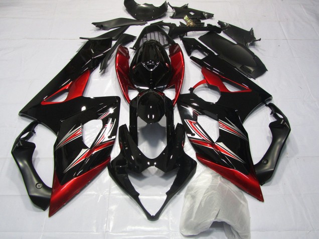 2005-2006 Rot & Schwarz Flare Suzuki GSXR 1000 Motorrad Verkleidung