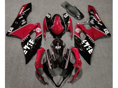 2005-2006 Rot & Schwarz Glänzend Kundenspezifisch Suzuki GSXR 1000 Motorrad Verkleidung
