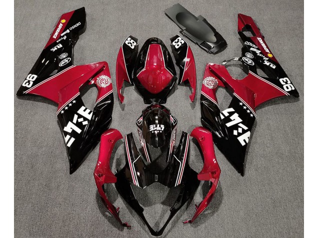 2005-2006 Rot & Schwarz Glänzend Kundenspezifisch Suzuki GSXR 1000 Motorrad Verkleidung