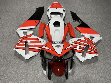 2005-2006 Rot & Weiße Flügel Honda CBR600RR Motorrad Verkleidung