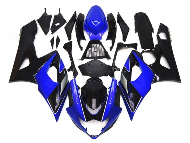2005-2006 Schwarz & Blau Glänzend Mit Silber Suzuki GSXR 1000 Motorrad Verkleidung