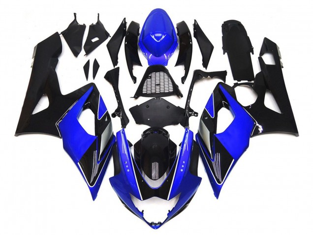 2005-2006 Schwarz & Blau Glänzend Mit Silber Suzuki GSXR 1000 Motorrad Verkleidung 2005-2006 Schwarz & Blau Glänzend Mit Silber Suzuki GSXR 1000 Motorrad Verkleidung