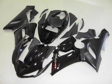 2005-2006 Schwarz Glanz Kawasaki ZX6R Motorrad Verkleidung