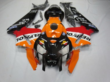 2005-2006 Schwarzer Boden Repsol Honda CBR600RR Motorrad Verkleidung
