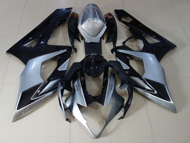 2005-2006 Silber Glänzend & Schwarz Suzuki GSXR 1000 Motorrad Verkleidung 2005-2006 Silber Glänzend & Schwarz Suzuki GSXR 1000 Motorrad Verkleidung