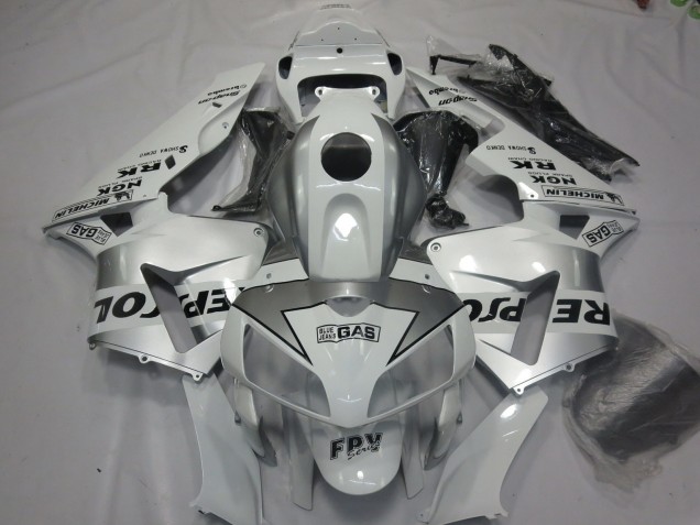 2005-2006 Silber Repsol Honda CBR600RR Motorrad Verkleidung 2005-2006 Silber Repsol Honda CBR600RR Motorrad Verkleidung