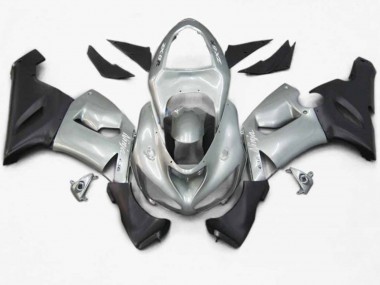 2005-2006 Silber Schwarz Matt Kawasaki ZX6R Motorrad Verkleidung