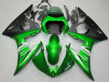 2005 Glänzend Grün & Weiß Yamaha R6 Motorrad Verkleidung