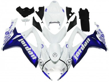 2006-2007 Blau & Weiß Jordan Gloss Stil Suzuki GSXR 600-750 Motorrad Verkleidung