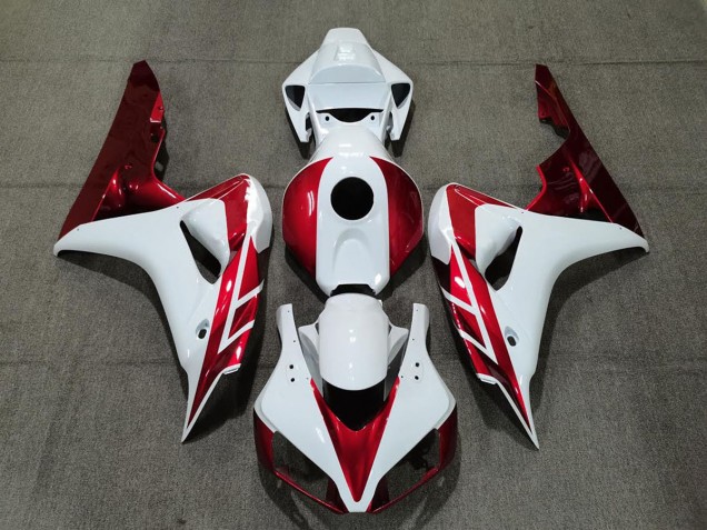 2006-2007 Candy Red & Weiß Honda CBR1000RR Motorrad Verkleidung