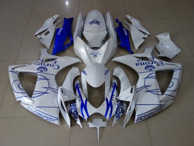 2006-2007 Weiß Corona Suzuki GSXR 600-750 Motorrad Verkleidung