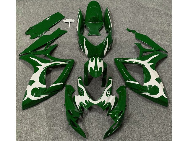 2006-2007 Dunkelgrün & Weiß Suzuki GSXR 600-750 Motorrad Verkleidung 2006-2007 Dunkelgrün & Weiß Suzuki GSXR 600-750 Motorrad Verkleidung