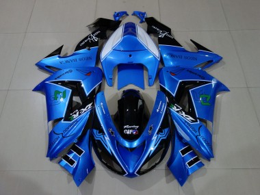 2006-2007 Flüssigblau & Logos Kawasaki ZX10R Motorrad Verkleidung