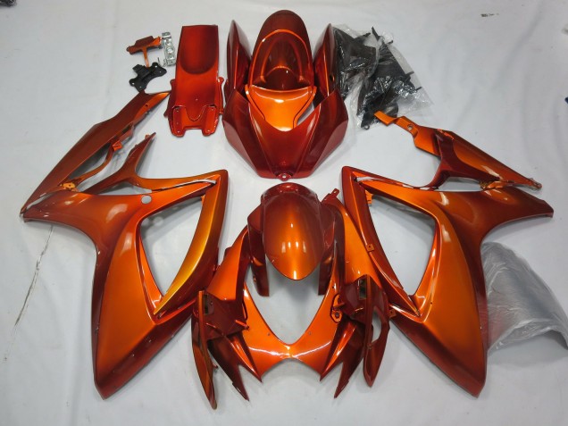 2006-2007 Gebranntes Orange Suzuki GSXR 600-750 Motorrad Verkleidung 2006-2007 Gebranntes Orange Suzuki GSXR 600-750 Motorrad Verkleidung