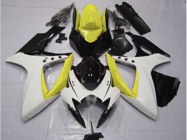 2006-2007 Gelber Stern Suzuki GSXR 600-750 Motorrad Verkleidung 2006-2007 Gelber Stern Suzuki GSXR 600-750 Motorrad Verkleidung