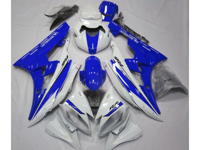 2006-2007 Glänzend Weiß & Blau Yamaha R6 Motorrad Verkleidung 2006-2007 Glänzend Weiß & Blau Yamaha R6 Motorrad Verkleidung