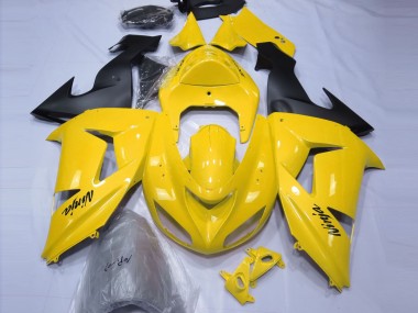 2006-2007 Glänzend Gelb Kawasaki ZX10R Motorrad Verkleidung