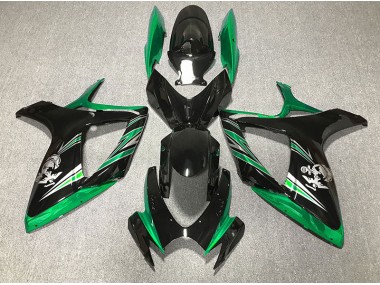 2006-2007 Glänzend Grün & Schwarz Design Suzuki GSXR 600-750 Motorrad Verkleidung