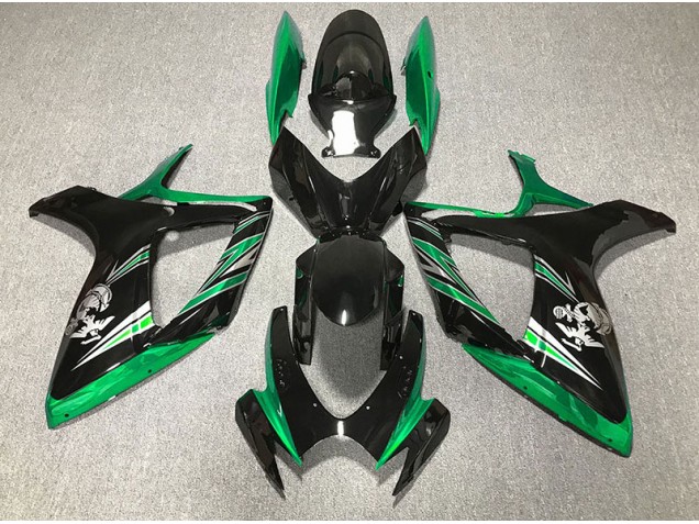 2006-2007 Glänzend Grün & Schwarz Design Suzuki GSXR 600-750 Motorrad Verkleidung 2006-2007 Glänzend Grün & Schwarz Design Suzuki GSXR 600-750 Motorrad Verkleidung