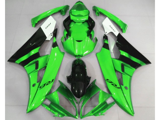 2006-2007 Glänzend Grün & Schwarz Yamaha R6 Motorrad Verkleidung 2006-2007 Glänzend Grün & Schwarz Yamaha R6 Motorrad Verkleidung